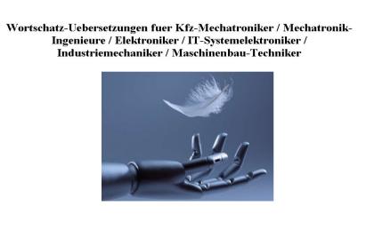 Wortschatz-Uebersetzungen 60000 Fachbegriffe fuer Kfz-Mechatroniker / Mechatro