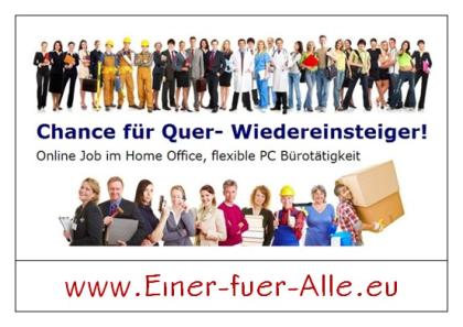 Quereinsteiger gesucht - flexible Bürotätigkeit im Home Office