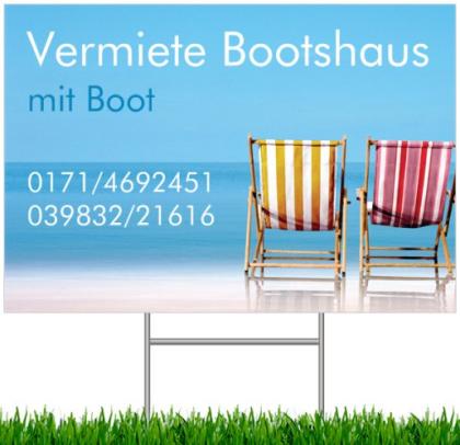 Vermiete Ferienhaus auf dem Wasser mit Boot