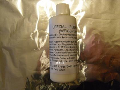 Spezial Lederfarbe Weiß 120ml. AKTION 9 90 Euro