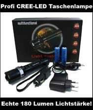 LED SWAT Taschenlampe HI-Power inkl. 2 x Akkus Haus KFZ Ladegerät OVP