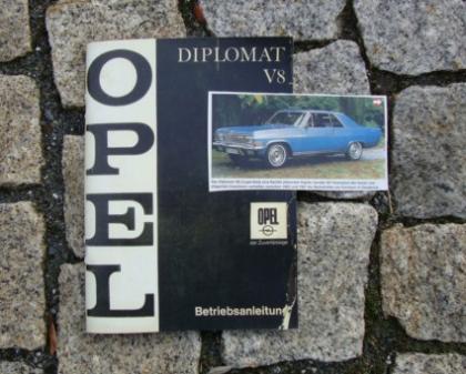 Betriebsanleitung OPEL DIPLOMAT A V8 / 1967