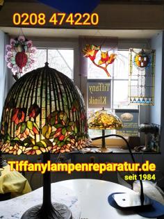 Reparatur Restaurieren von Tiffanylampen Glaskunst NRW Duisburg
