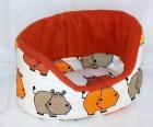 Kuschelbettchen mit 1 Kissen bunte Nilpferde für Meerschweinchen Nager